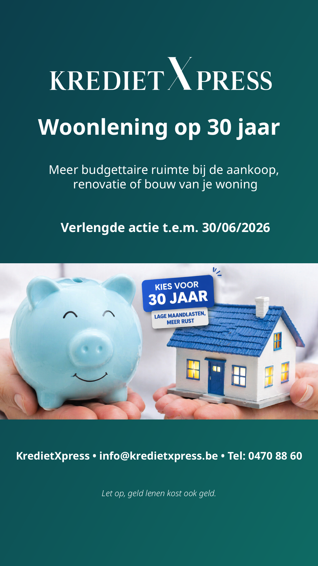 Woonlening op 30 jaar actie